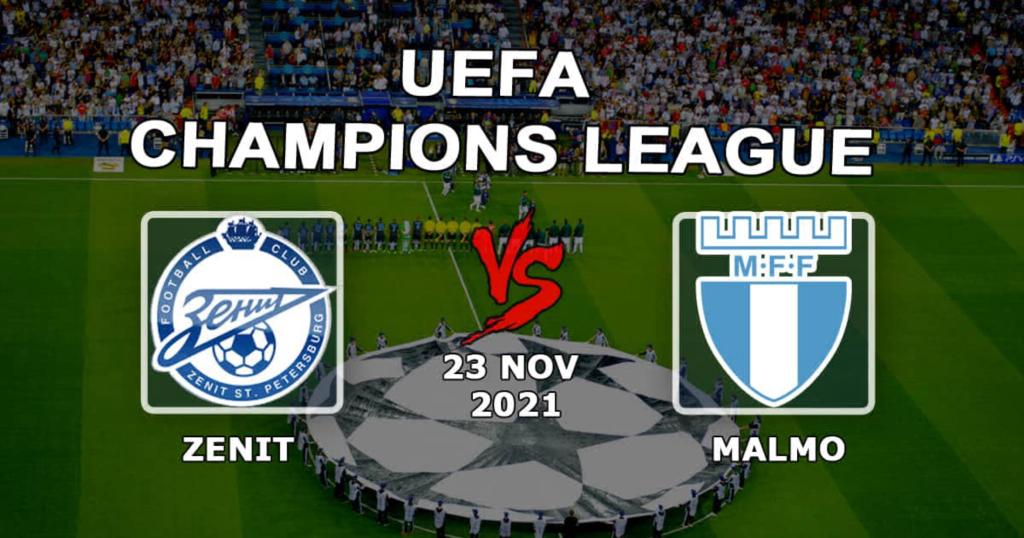 Zenit - Malmo: prognoza i zakład na mecz Ligi Mistrzów - 23.11.2021