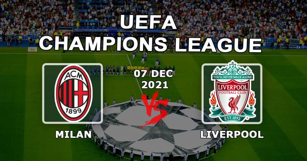 Mediolan - Liverpool: prognozy i zakład na mecz Ligi Mistrzów - 07.12.2021
