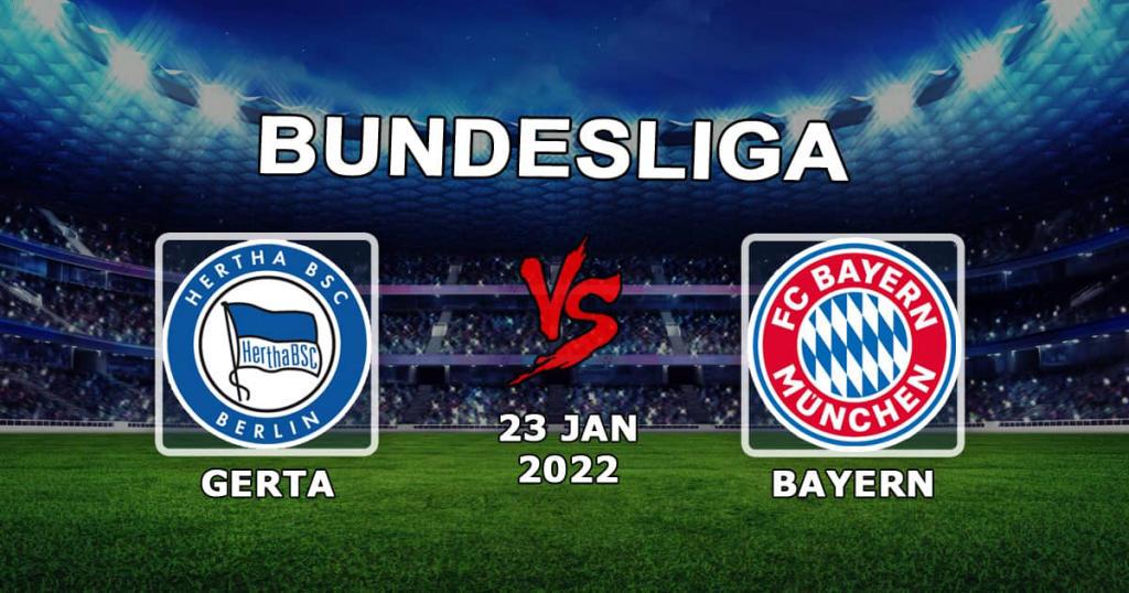 Hertha - Bayern: przewidywanie i zakład na mecz Bundesligi - 23.01.2022
