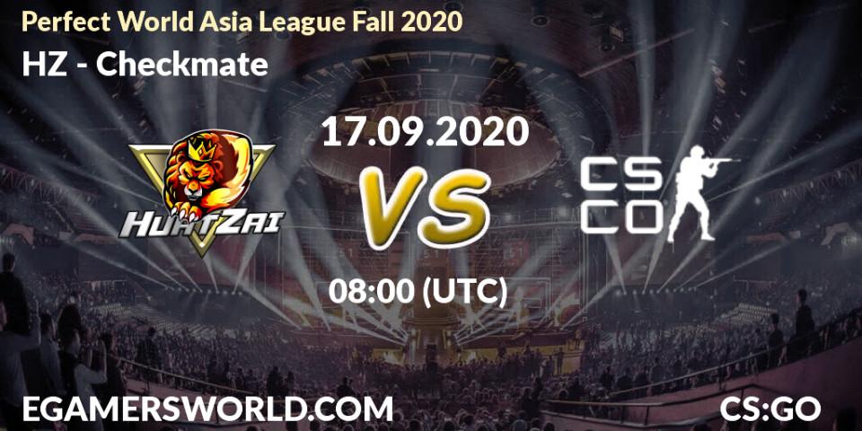 Prognoza HZ - Checkmate. 17.09.2020 at 07:40, Counter-Strike (CS2), Perfect World Asia League Fall 2020