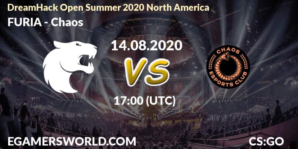 Prognoza FURIA - Chaos. 14.08.2020 at 17:00, Counter-Strike (CS2), DreamHack Open Summer 2020 North America