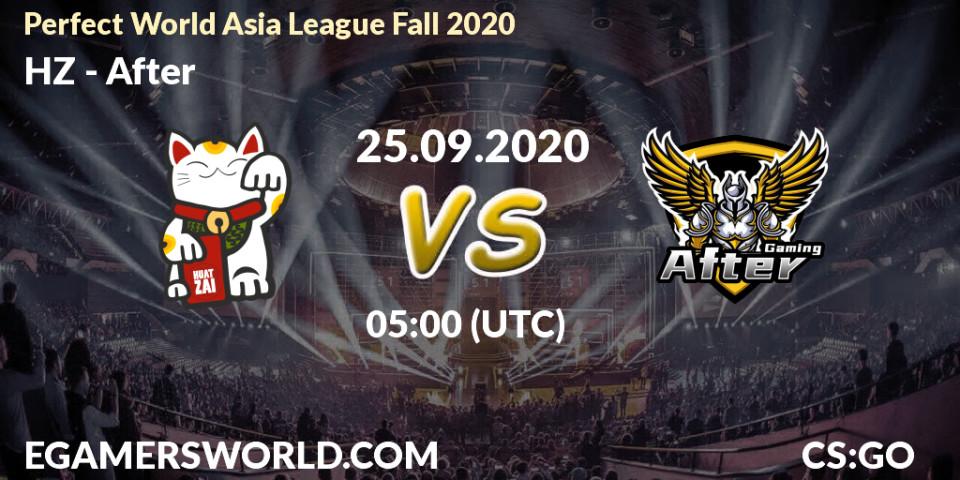 Prognoza HZ - After. 25.09.2020 at 05:00, Counter-Strike (CS2), Perfect World Asia League Fall 2020