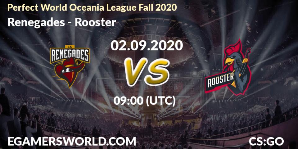 Prognoza Renegades - Rooster. 02.09.2020 at 08:05, Counter-Strike (CS2), Perfect World Oceania League Fall 2020