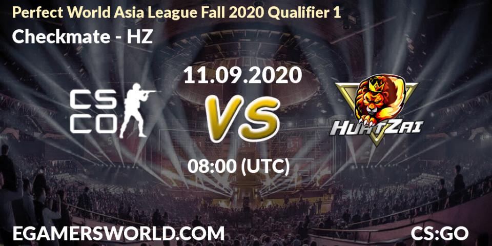 Prognoza Checkmate - HZ. 11.09.2020 at 08:10, Counter-Strike (CS2), Perfect World Asia League Fall 2020 Qualifier 1