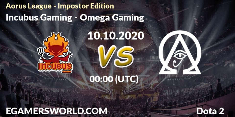 Prognoza Incubus Gaming - Omega Gaming. 10.10.2020 at 00:20, Dota 2, Aorus League - Impostor Edition