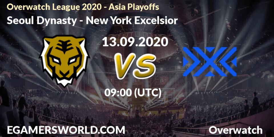 Prognoza Seoul Dynasty - New York Excelsior. 13.09.2020 at 09:05, Overwatch, Overwatch League 2020 - Asia Playoffs