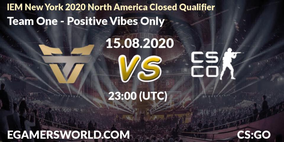 Prognoza Team One - Positive Vibes Only. 15.08.2020 at 23:00, Counter-Strike (CS2), IEM New York 2020 North America Closed Qualifier