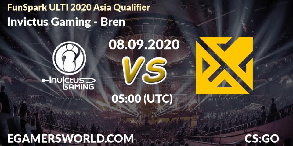 Prognoza Invictus Gaming - Bren. 08.09.2020 at 05:00, Counter-Strike (CS2), FunSpark ULTI 2020 Asia Qualifier