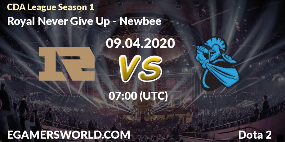 Prognoza Royal Never Give Up - Newbee. 09.04.20, Dota 2, CDA League Season 1