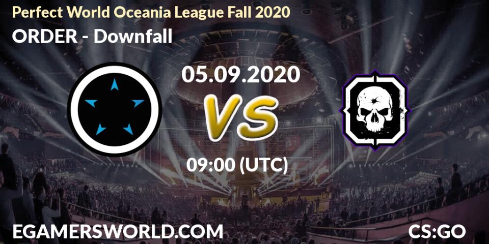 Prognoza ORDER - Downfall. 05.09.2020 at 08:15, Counter-Strike (CS2), Perfect World Oceania League Fall 2020
