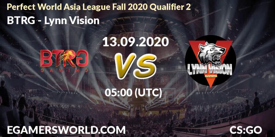 Prognoza BTRG - Lynn Vision. 13.09.20, CS2 (CS:GO), Perfect World Asia League Fall 2020 Qualifier 2