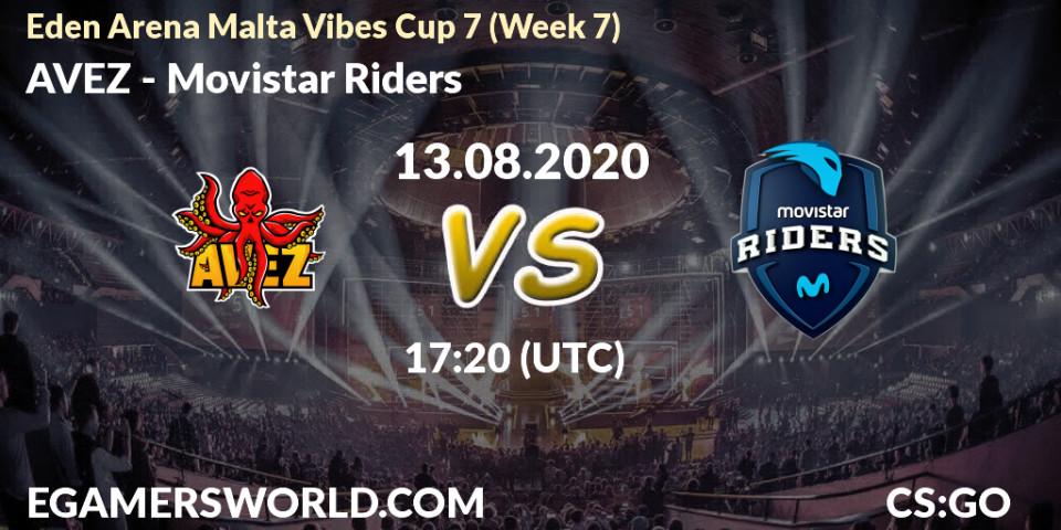 Prognoza AVEZ - Movistar Riders. 13.08.2020 at 17:20, Counter-Strike (CS2), Eden Arena Malta Vibes Cup 7 (Week 7)