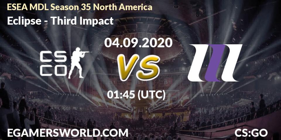 Prognoza Eclipse - Third Impact. 04.09.2020 at 01:50, Counter-Strike (CS2), ESEA MDL Season 35 North America