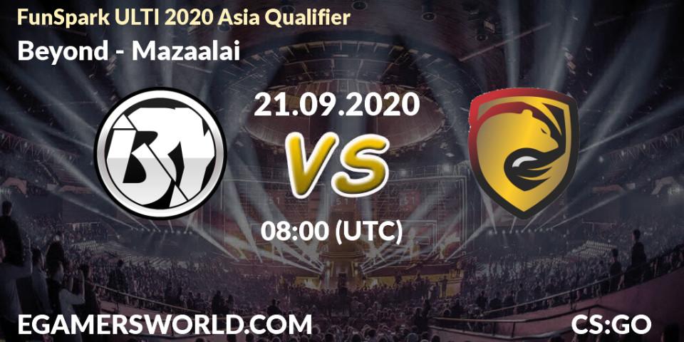Prognoza Beyond - Mazaalai. 21.09.20, CS2 (CS:GO), FunSpark ULTI 2020 Asia Qualifier