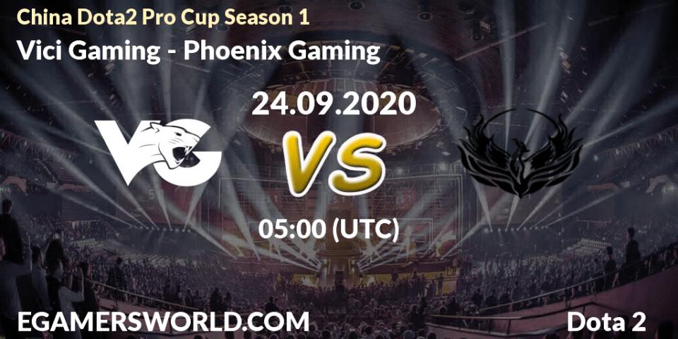 Prognoza Vici Gaming - Phoenix Gaming. 24.09.2020 at 05:02, Dota 2, China Dota2 Pro Cup Season 1