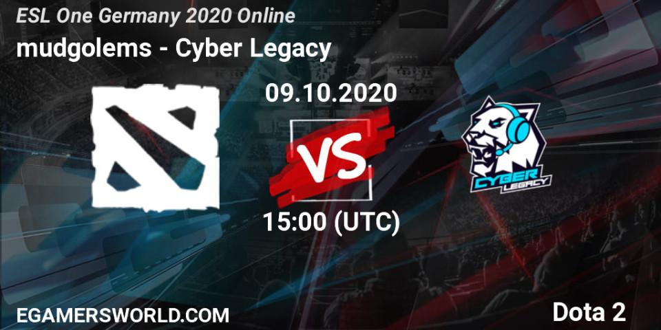 Prognoza mudgolems - Cyber Legacy. 09.10.2020 at 15:00, Dota 2, ESL One Germany 2020 Online