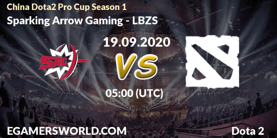 Prognoza Sparking Arrow Gaming - LBZS. 19.09.2020 at 05:02, Dota 2, China Dota2 Pro Cup Season 1