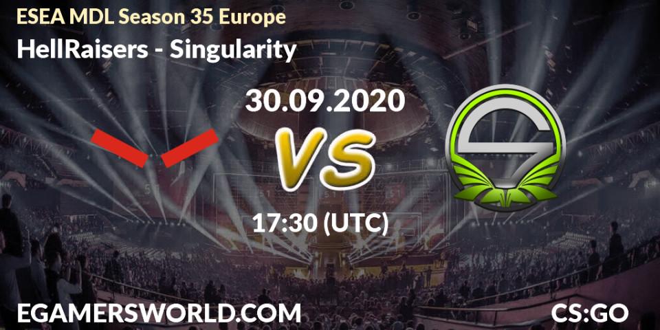 Prognoza HellRaisers - Singularity. 30.09.2020 at 17:30, Counter-Strike (CS2), ESEA MDL Season 35 Europe