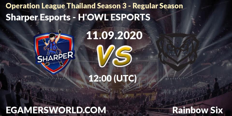 Prognoza Sharper Esports - H'OWL ESPORTS. 11.09.2020 at 12:00, Rainbow Six, Operation League Thailand Season 3 - Regular Season