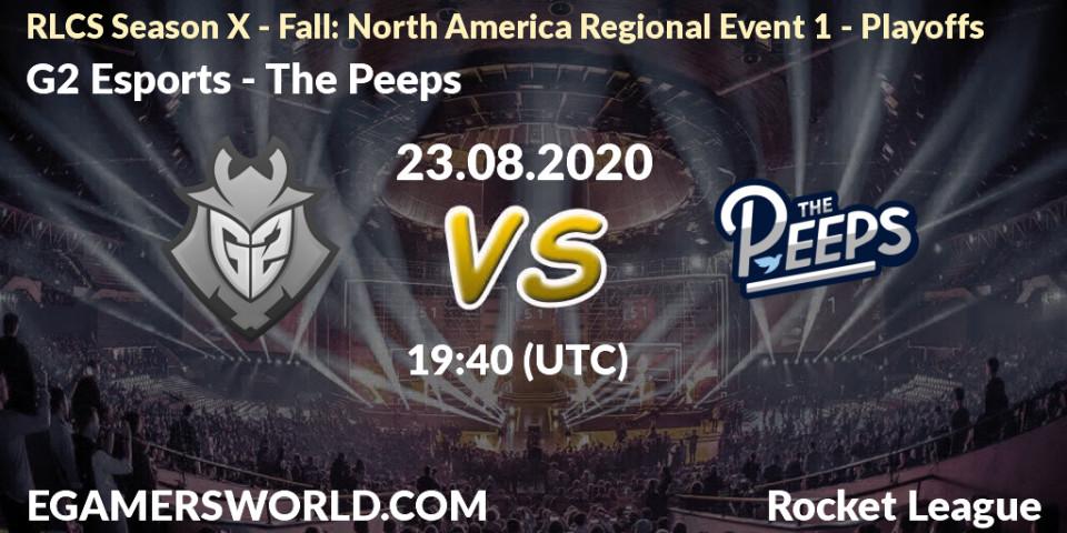 Prognoza G2 Esports - The Peeps. 23.08.2020 at 19:30, Rocket League, RLCS Season X - Fall: North America Regional Event 1 - Playoffs
