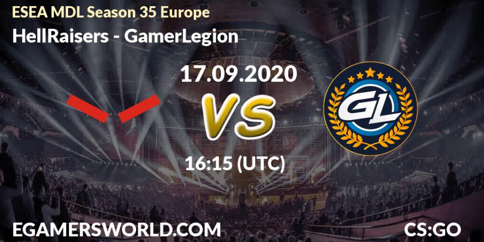 Prognoza HellRaisers - GamerLegion. 23.09.2020 at 16:15, Counter-Strike (CS2), ESEA MDL Season 35 Europe