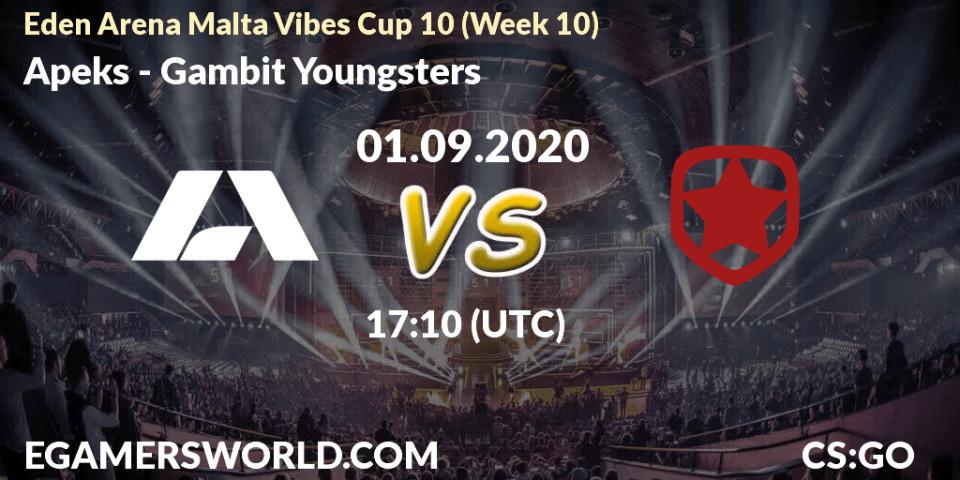 Prognoza Apeks - Gambit Youngsters. 01.09.20, CS2 (CS:GO), Eden Arena Malta Vibes Cup 10 (Week 10)