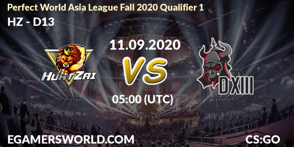 Prognoza HZ - D13. 11.09.2020 at 05:15, Counter-Strike (CS2), Perfect World Asia League Fall 2020 Qualifier 1