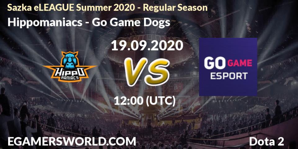 Prognoza Hippomaniacs - Go Game Dogs. 19.09.2020 at 12:20, Dota 2, Sazka eLEAGUE Summer 2020 - Regular Season