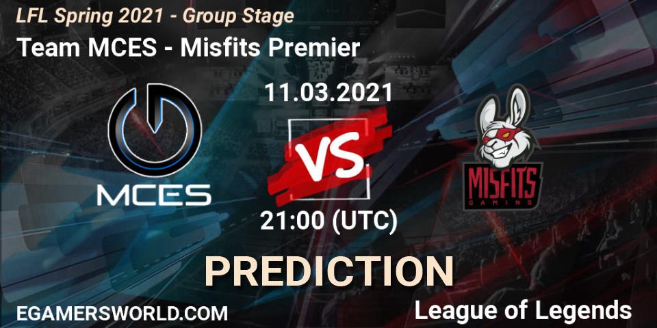 Prognoza Team MCES - Misfits Premier. 11.03.21, LoL, LFL Spring 2021 - Group Stage