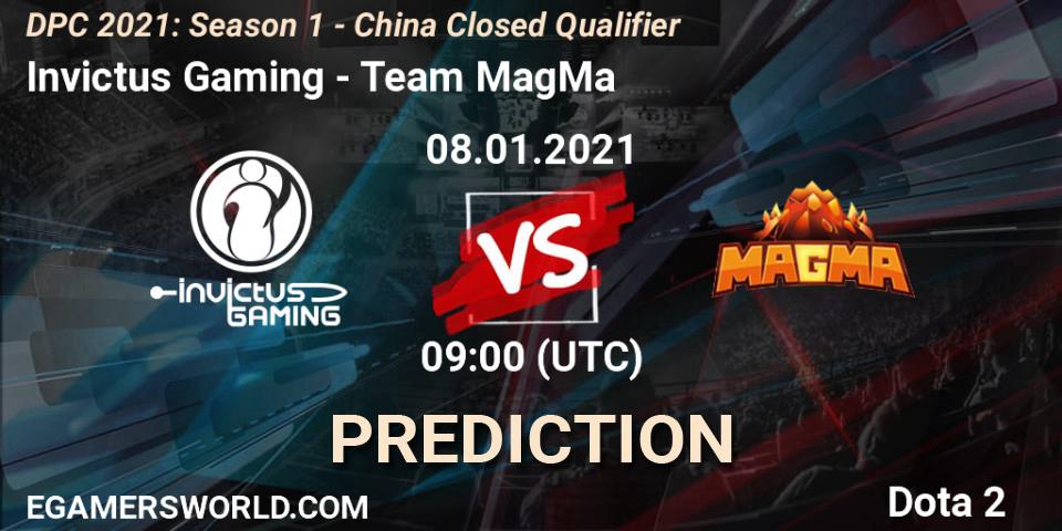 Prognoza Invictus Gaming - Team MagMa. 08.01.2021 at 07:36, Dota 2, DPC 2021: Season 1 - China Closed Qualifier