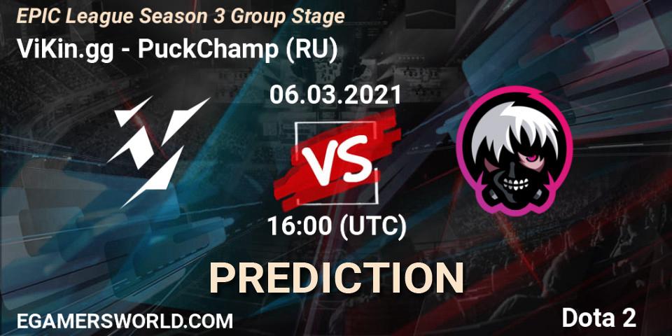 Prognoza ViKin.gg - PuckChamp (RU). 06.03.2021 at 16:19, Dota 2, EPIC League Season 3 Group Stage