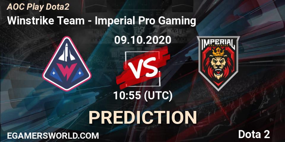 Prognoza Winstrike Team - Imperial Pro Gaming. 09.10.2020 at 11:01, Dota 2, AOC Play Dota2