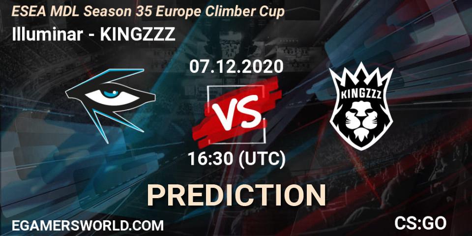 Prognoza Illuminar - KINGZZZ. 07.12.2020 at 16:50, Counter-Strike (CS2), ESEA MDL Season 35 Europe Climber Cup