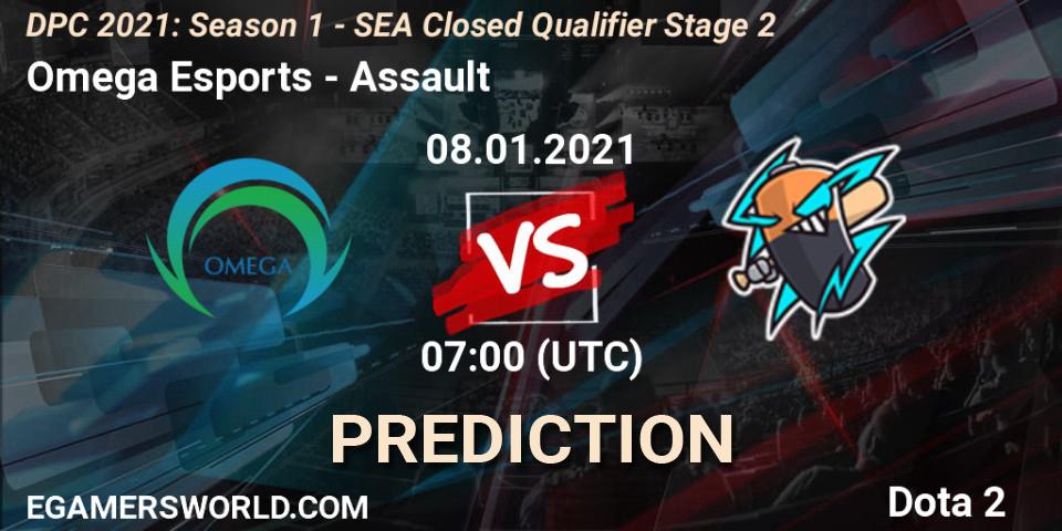 Prognoza Omega Esports - Assault. 08.01.2021 at 06:53, Dota 2, DPC 2021: Season 1 - SEA Closed Qualifier Stage 2