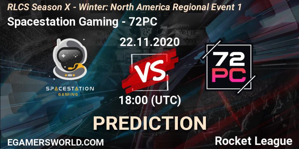 Prognoza Spacestation Gaming - 72PC. 22.11.2020 at 18:00, Rocket League, RLCS Season X - Winter: North America Regional Event 1