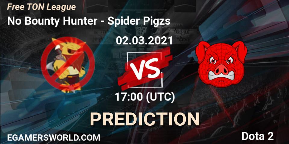 Prognoza No Bounty Hunter - Spider Pigzs. 02.03.2021 at 17:01, Dota 2, Free TON League