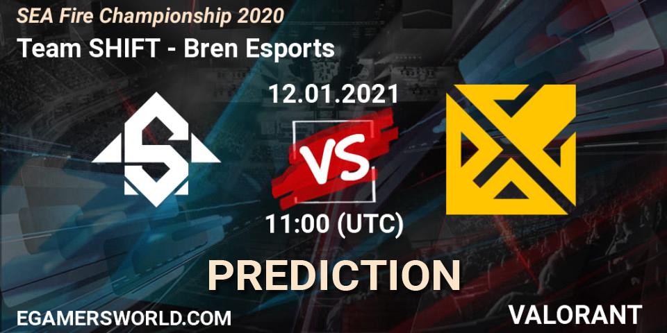 Prognoza Team SHIFT - Bren Esports. 12.01.2021 at 11:00, VALORANT, SEA Fire Championship 2020