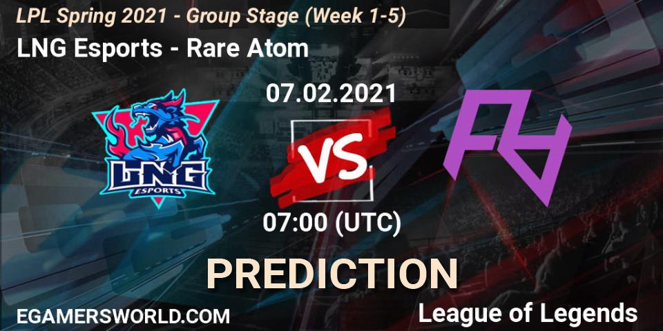Prognoza LNG Esports - Rare Atom. 07.02.21, LoL, LPL Spring 2021 - Group Stage (Week 1-5)