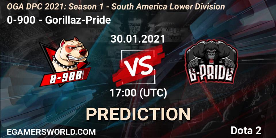 Prognoza 0-900 - Gorillaz-Pride. 30.01.2021 at 17:03, Dota 2, OGA DPC 2021: Season 1 - South America Lower Division