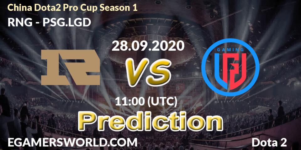 Prognoza RNG - PSG.LGD. 28.09.2020 at 10:58, Dota 2, China Dota2 Pro Cup Season 1