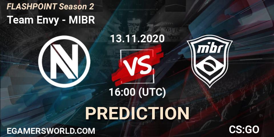 Prognoza Team Envy - MIBR. 13.11.2020 at 16:00, Counter-Strike (CS2), Flashpoint Season 2