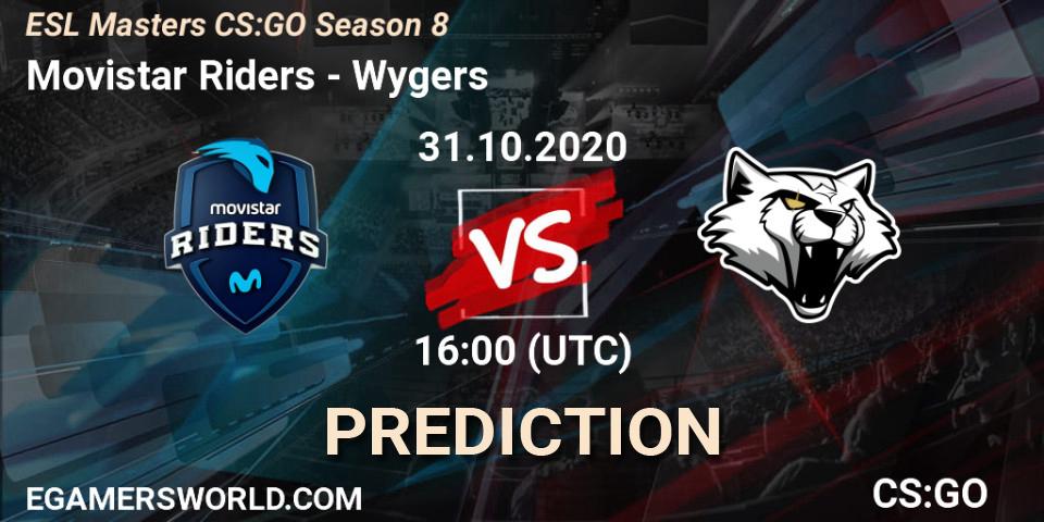 Prognoza Movistar Riders - Wygers. 31.10.2020 at 16:10, Counter-Strike (CS2), ESL Masters CS:GO Season 8