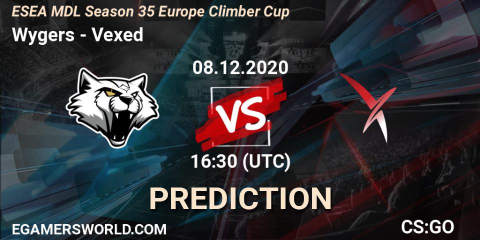 Prognoza Wygers - Vexed. 08.12.2020 at 16:30, Counter-Strike (CS2), ESEA MDL Season 35 Europe Climber Cup