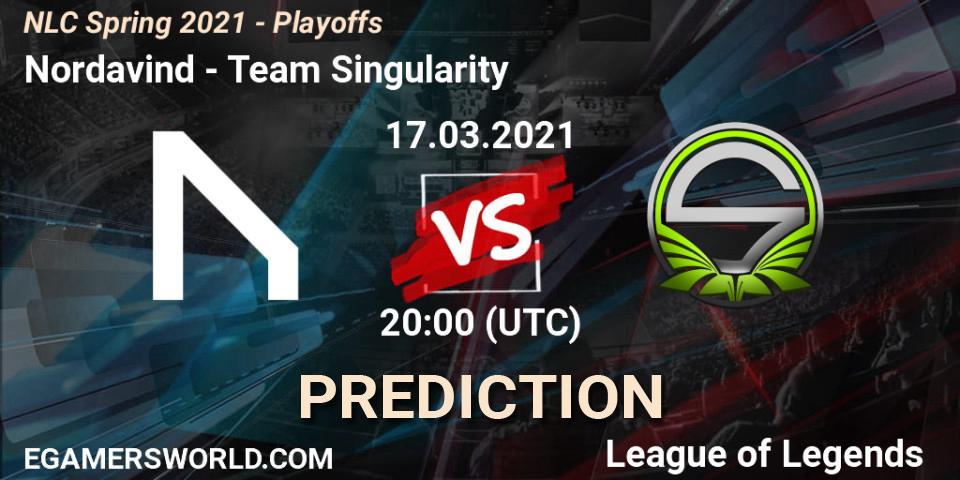 Prognoza Nordavind - Team Singularity. 17.03.2021 at 20:00, LoL, NLC Spring 2021 - Playoffs