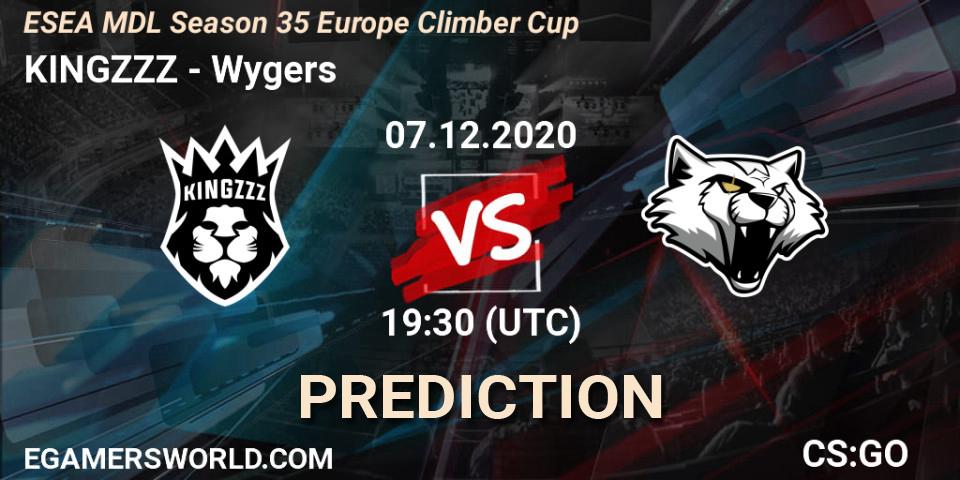Prognoza KINGZZZ - Wygers. 07.12.2020 at 19:30, Counter-Strike (CS2), ESEA MDL Season 35 Europe Climber Cup