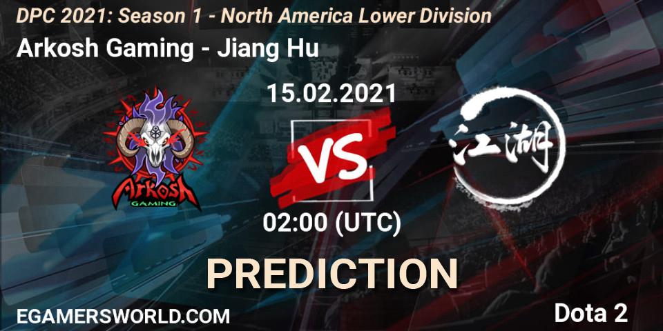 Prognoza Arkosh Gaming - Jiang Hu. 15.02.2021 at 02:00, Dota 2, DPC 2021: Season 1 - North America Lower Division