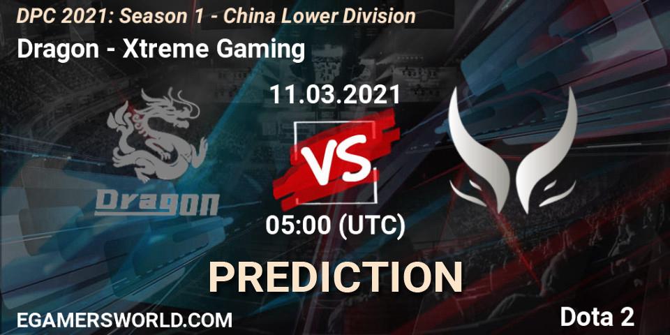 Prognoza Dragon - Xtreme Gaming. 11.03.2021 at 05:04, Dota 2, DPC 2021: Season 1 - China Lower Division