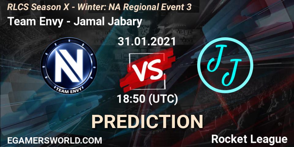 Prognoza Team Envy - Jamal Jabary. 31.01.2021 at 18:50, Rocket League, RLCS Season X - Winter: NA Regional Event 3