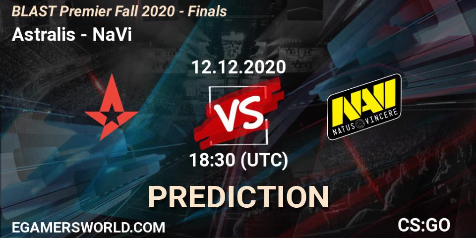 Prognoza Astralis - NaVi. 12.12.2020 at 18:45, Counter-Strike (CS2), BLAST Premier Fall 2020 - Finals