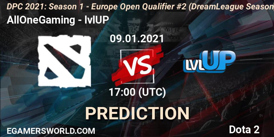 Prognoza AllOneGaming - lvlUP. 09.01.2021 at 17:00, Dota 2, DPC 2021: Season 1 - Europe Open Qualifier #2 (DreamLeague Season 14)